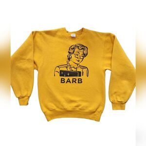 M.J. Soffe Crew Neck Barb From "Stranger Things" Printed Sweater Size S